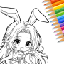icon Cute Drawing : Anime Color Fan لـ vivo Y81