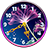 icon Neon Flowers Clock 2.1