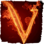 icon Fiery letter V