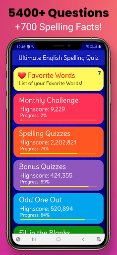 حم ل مجان ا Ultimate English Spelling Quiz حزمة تطبيق أندرويد الخاصة بنظام الأندرويد
